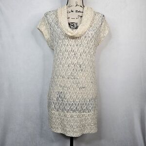 Cache lace overlay vintage y2k cowl neck dress sz M